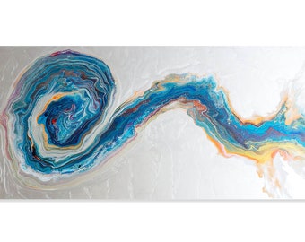 Our own Milky Way guides our lives - Wall Art Abstract, Stretched Canvas, Abstract, Wall Hangings, Modern Art, Acrylic Pour