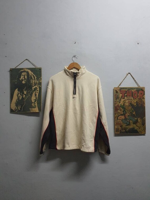 Vintage 90's Nike Centre Swoosh Big Logo Halfzippe