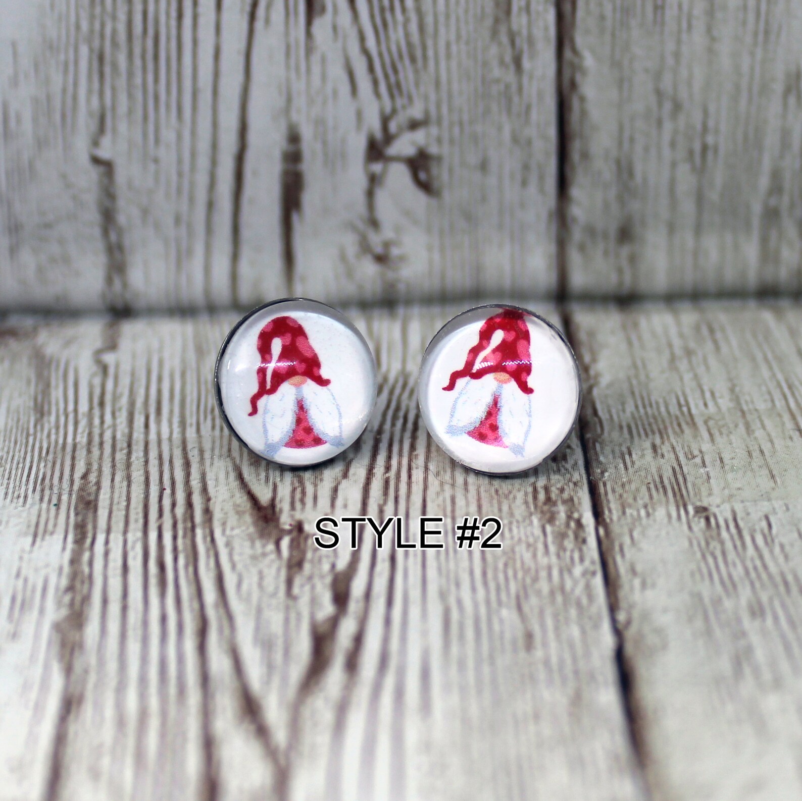 Valentine's Day Earrings 12MM Gnome Earrings Gnome Stud | Etsy