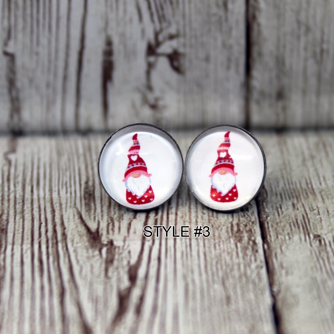 Valentine's Day Earrings 12MM Gnome Earrings Gnome Stud | Etsy