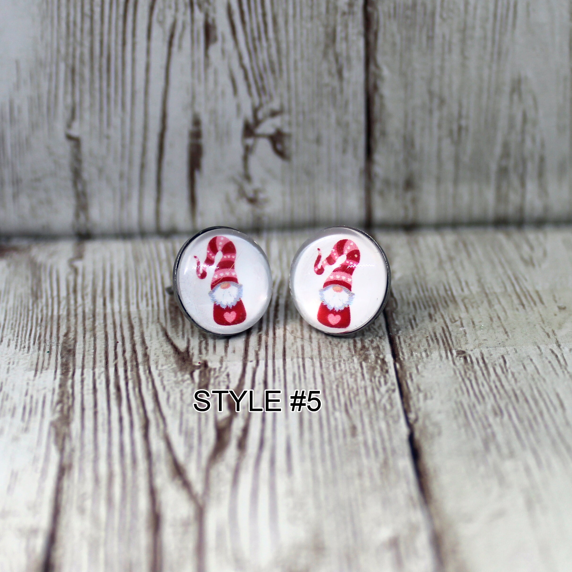 Valentine's Day Earrings 12MM Gnome Earrings Gnome Stud | Etsy