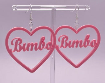 Bimbo Heart Earrings, Heart Shaped Earrings, Bimbo Gifts, Bimbo accessories, Astra Studios Shop
