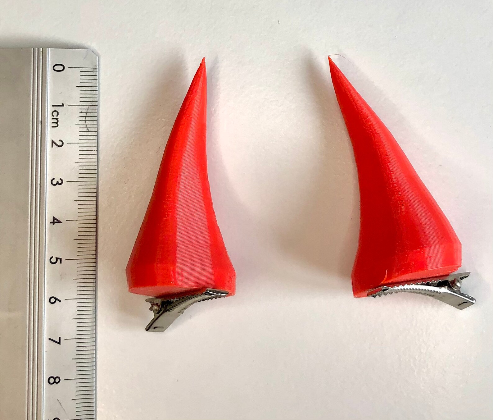 Devil Horn Clips LARGE Hair Clips Devil Alternative Red Horns Etsy