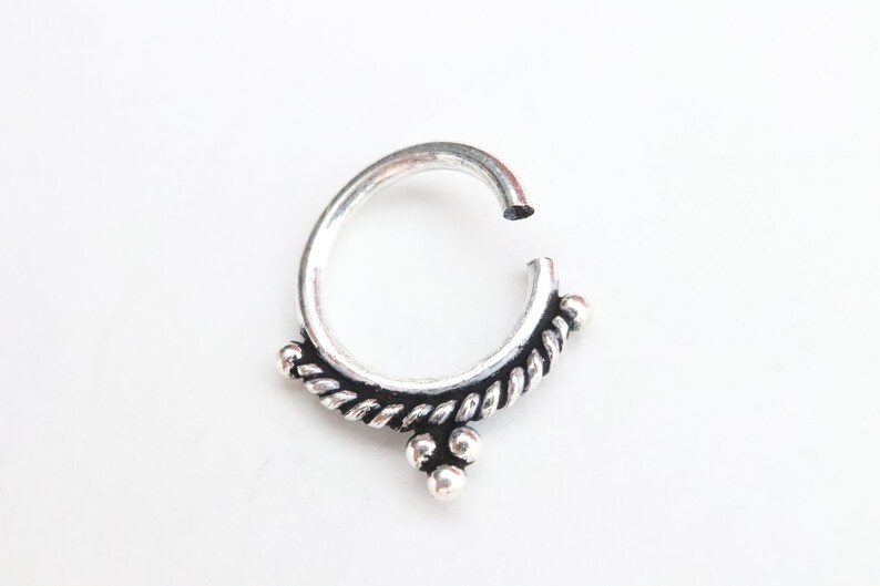 solid sterling silver 925 2 different design of small size of FAKE SEPTUM fake lip ring etc lead /& nickle free 2i2v