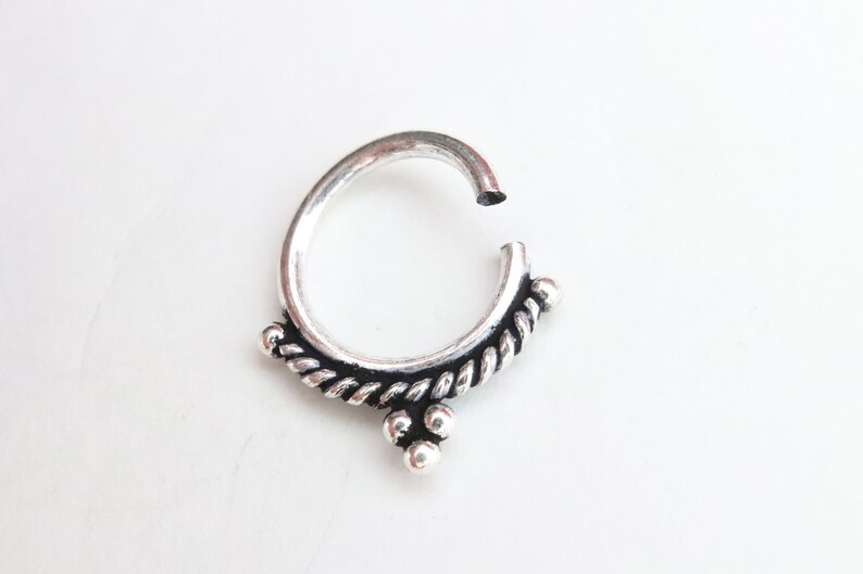 solid sterling silver 925 2 different design of small size of FAKE SEPTUM fake lip ring etc lead /& nickle free 2i2v