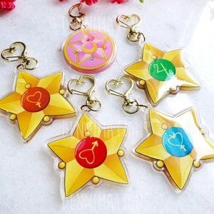 Magical Girl Acrylic Bag Charm | Purse Key Chain Accessories | 90s Nostalgic Anime Style Sailor Charms