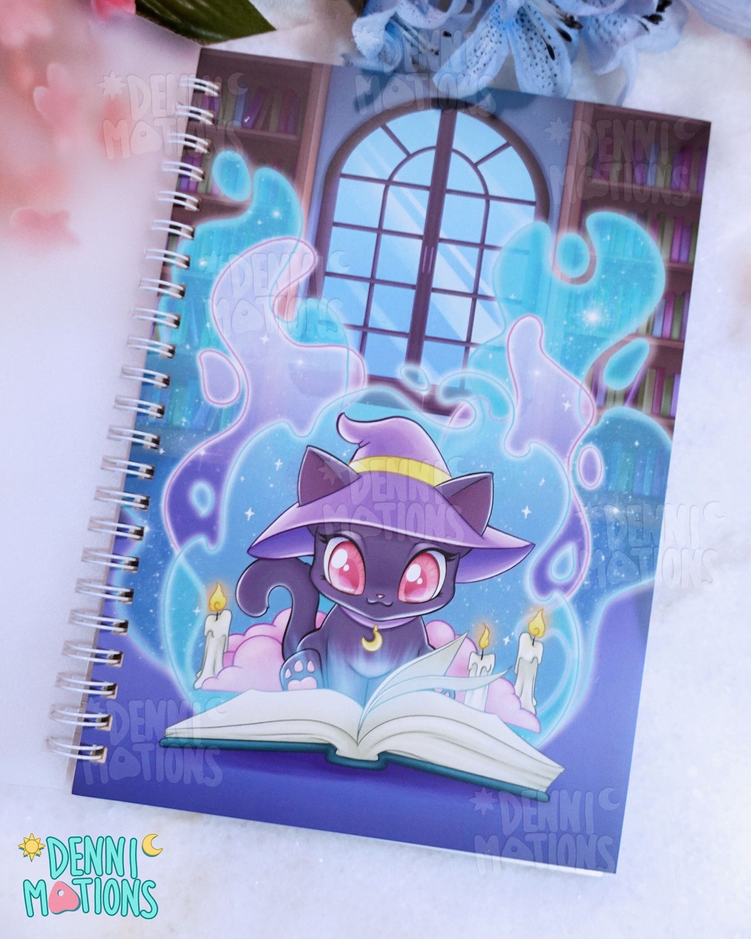 Reusable Sticker Book | Spellbound | Kawaii Witchy Cat | Frosted Cover ...