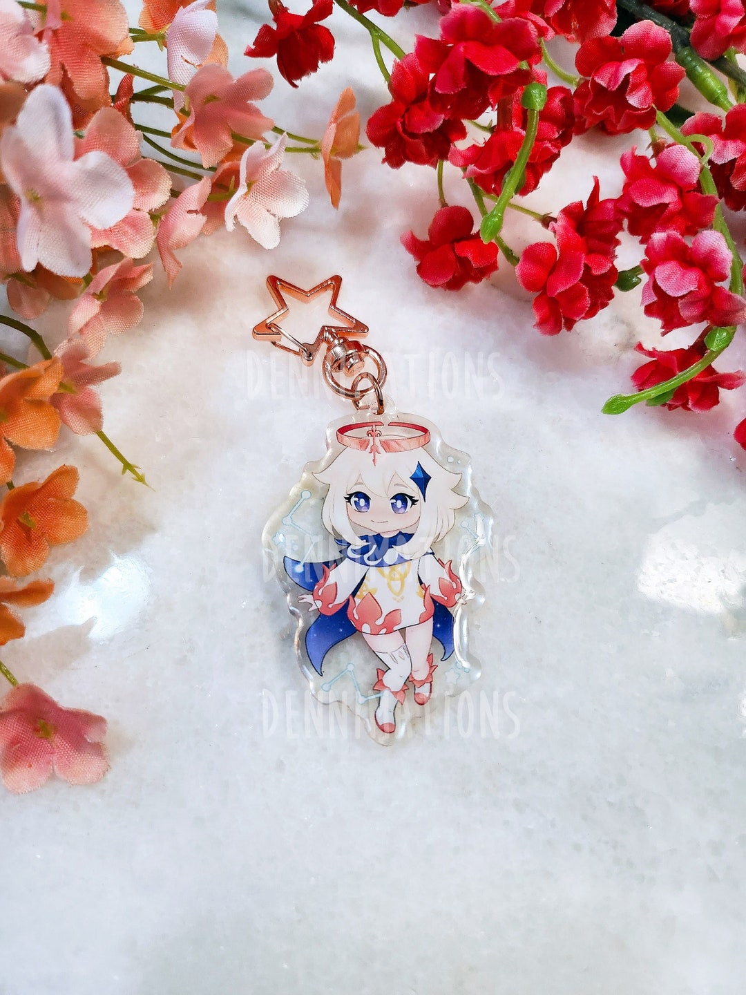 Paimon Keychain Paimon | Acrylic Bag Charm | Purse Key Chain Accessories | Genshin ...