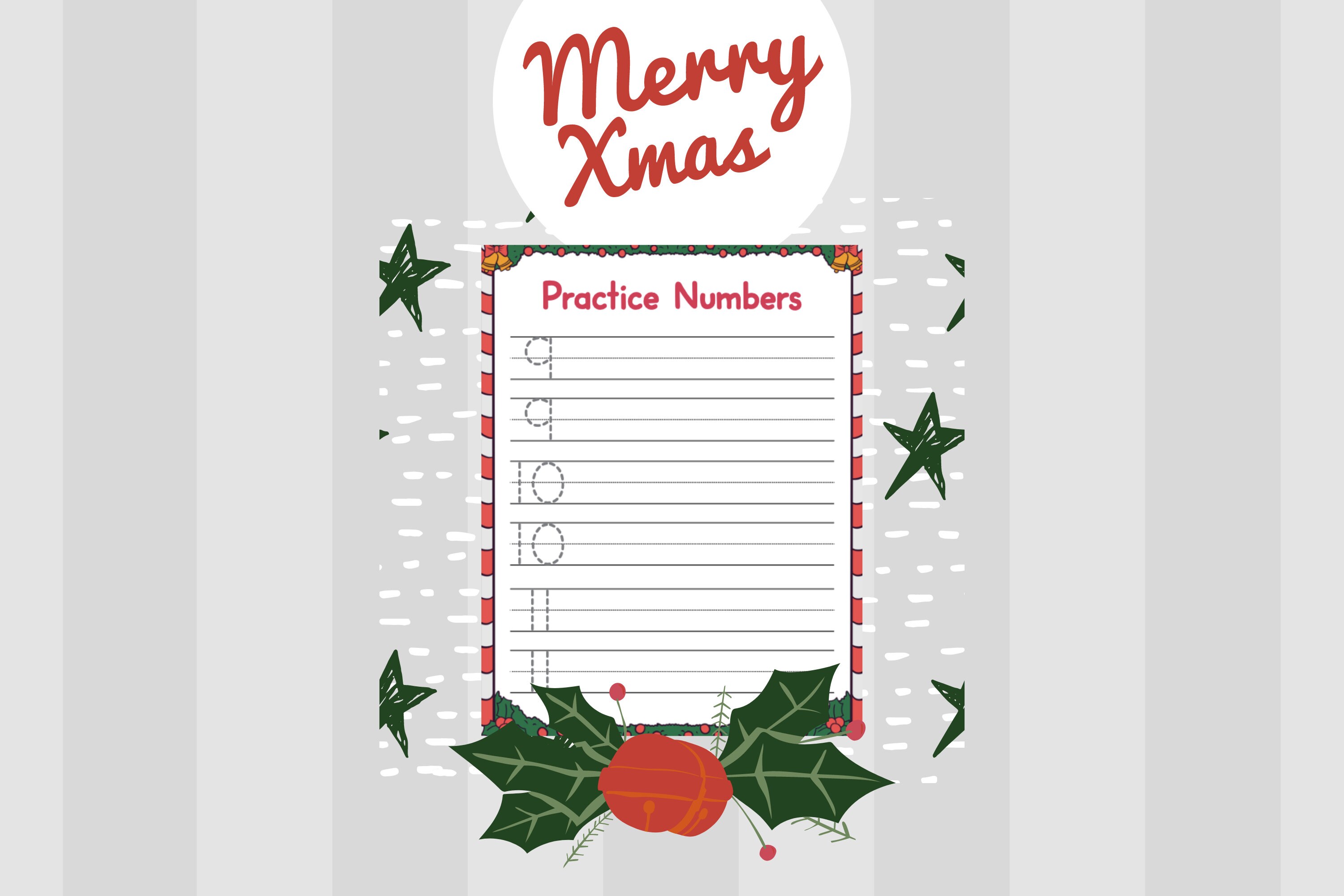 Christmas Numbers 0-20 Number Tracing Printable Worksheet | Etsy