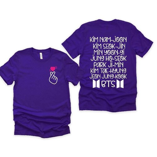 BTS Inspired Shirt BTS Name Tee BTS 