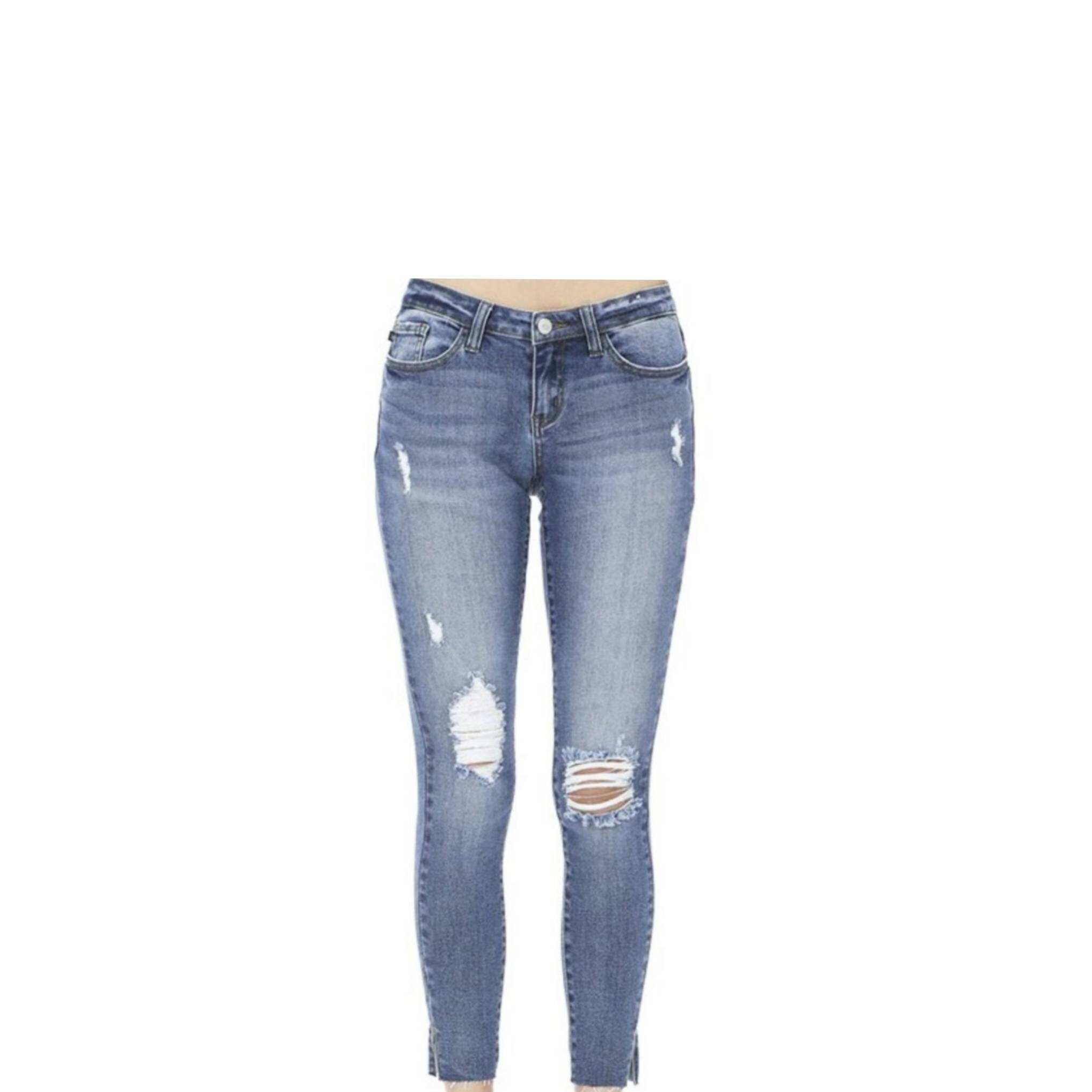Midrise Vintage Distressed Skinny Jean 