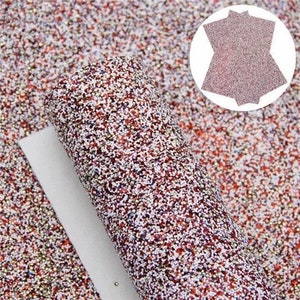 Love in the Mix Chunky Glitter Faux Leather Sheet, Vinyl Fabric Sheet (L5-108)
