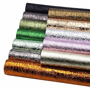 CRACKLE: Metallic Foil Textured Fabric Sheets, Metallic Flexible Sheets (AA2-101)