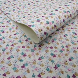 Smaller Scale Mermaid Fishtail Litchi Faux Leather Sheets, 7.5x12 Vinyl Fabric Sheet (T5-104)