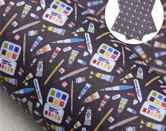 Artist Supplies Faux Leather Sheets, Vinyl Fabric Sheet (C1-133)