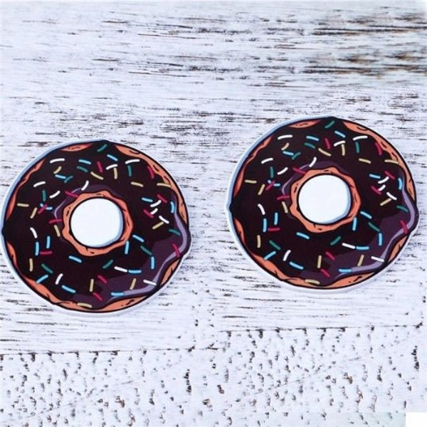 Chocolate Donut Flatback Resin Hair Bow accessories - 1 pc