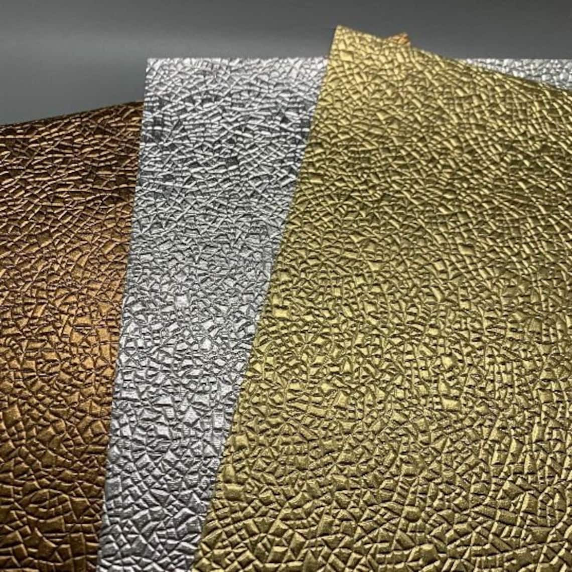 Metallic Textured Vinyl Sheets Thin Vinyl Fabric Sheet Etsy