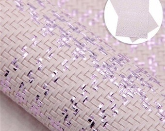 Pink Weave Textured Faux Leather Sheets, Vinyl Fabric Sheet (K2-103)