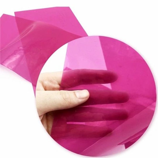 Hot Pink Candy Solid Jelly Sheets, 7.5x11 Vinyl Sheet (F1-107)