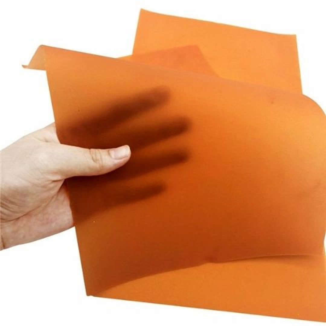 Orange Solid Jelly Sheets Vinyl Sheet F5103 Etsy