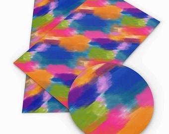 Wild Tie Dye Faux Leather Sheets, Vinyl Fabric Sheet (U5-105)