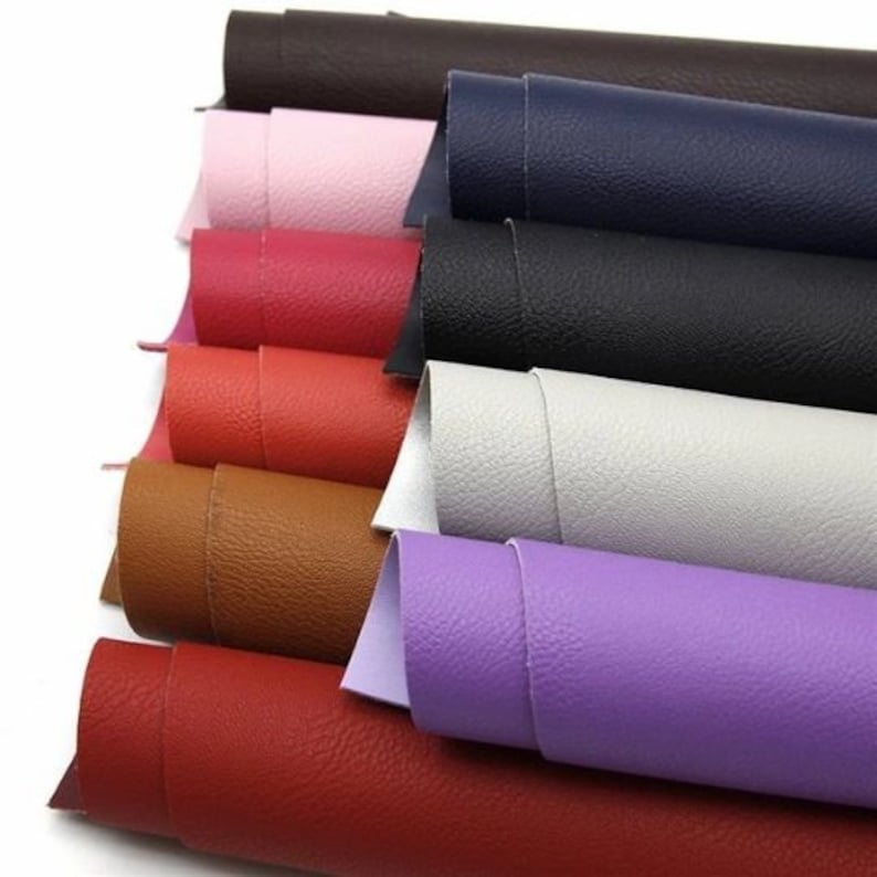 Double Sided Faux Leather Sheets Vinyl Fabric Sheet Double Etsy