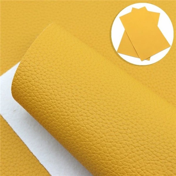 Faux Leather Yellow Etsy