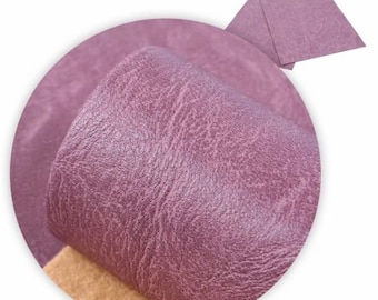 Mauve/Light Brown Solid Faux Leather Sheets, Vinyl Fabric Sheet (E4-104)