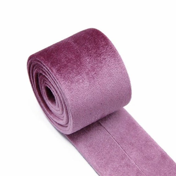 Mauve Velvet Ribbon, 2 Inch Wide Ribbon 