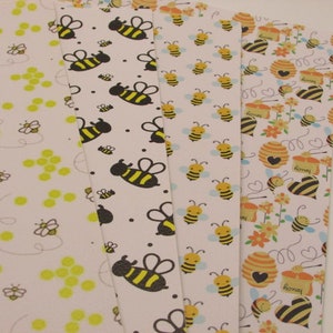 Bumblebees Faux Leather Sheets, Honeybee Vinyl Fabric Sheet (U1-100)