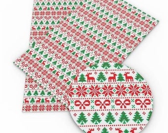 Digital Christmas Sweater Sheets, Vinyl Fabric Sheet (C3-128)