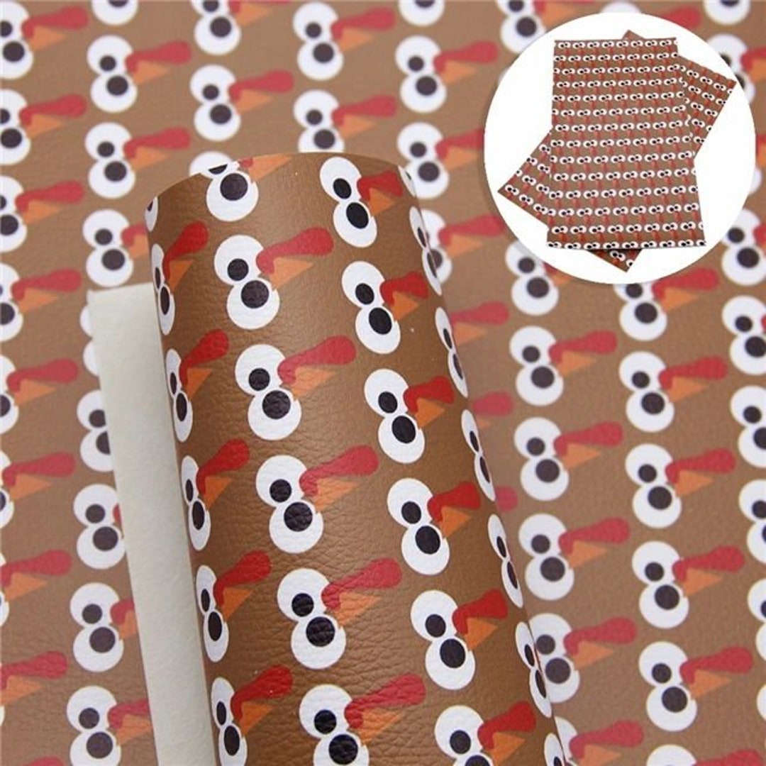 Turkeys Faux Leather Sheets Autumn Vinyl Fabric Sheet Etsy