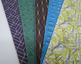 Geometric Faux Leather Sheets, Vinyl Fabric Sheet (O4-132)