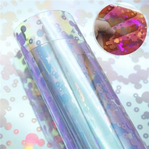 5pcs/set Transparent Holographic Vinyl Sheet,mirror Iridescent Pvc Jelly  Sheet,waterproof Jelly Sheets for Pool Bows 
