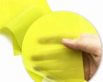 Yellow Candy Solid Jelly Sheets, 7.5x11 Vinyl Sheet (F1-109)