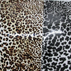 Colored Cheetah Print Jelly Sheets, Animal Print Vinyl Sheet, PVC Sheet (E1-108)