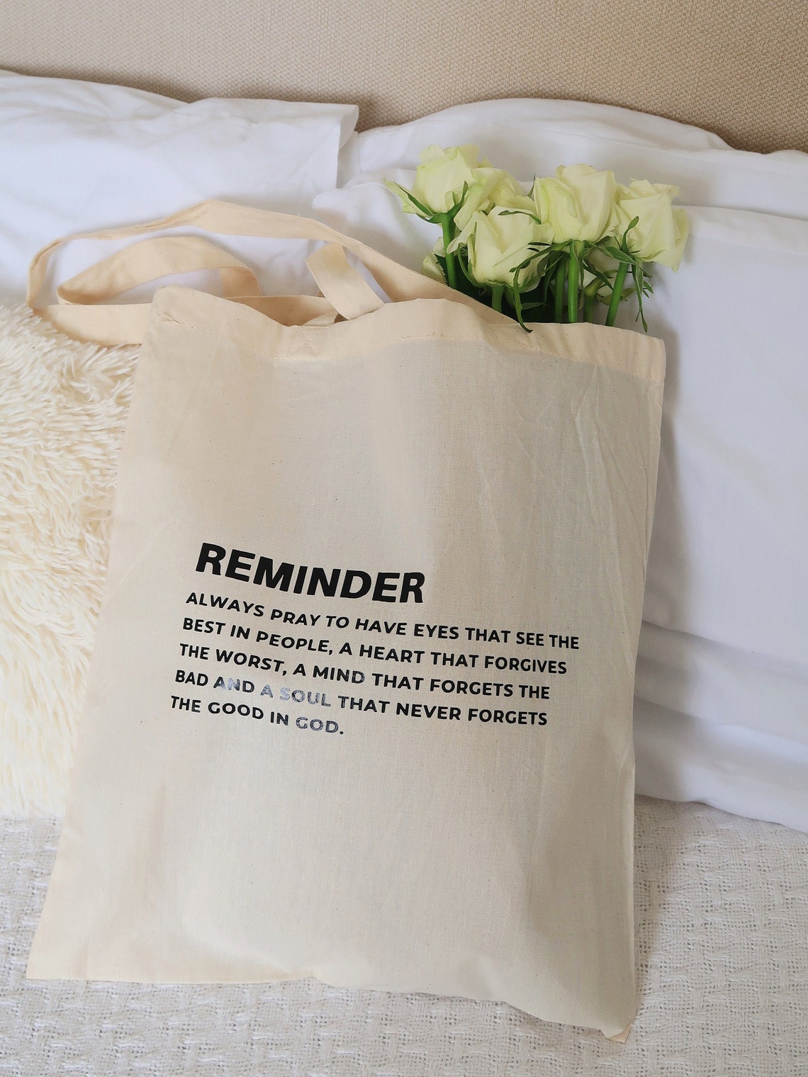 Power in prayer reminder tote bag Christian tote bag Etsy