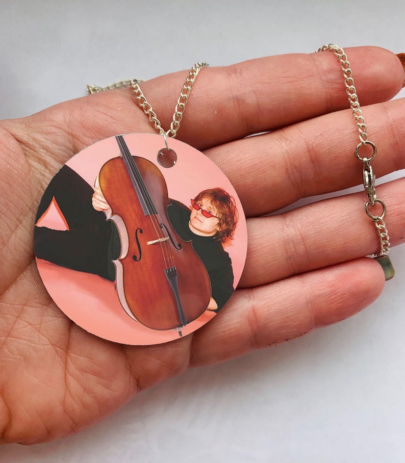 Lewis Capaldi Double Bass Pink Necklace OR Keychain KeyRing Circle Y2K Kawaii Cute Art Hoe Culture Harajuku Vintage Retro KPOP Aesthetic