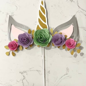 Kids unicorn birthday cake topper/ unicorn cake topper / kids birthday