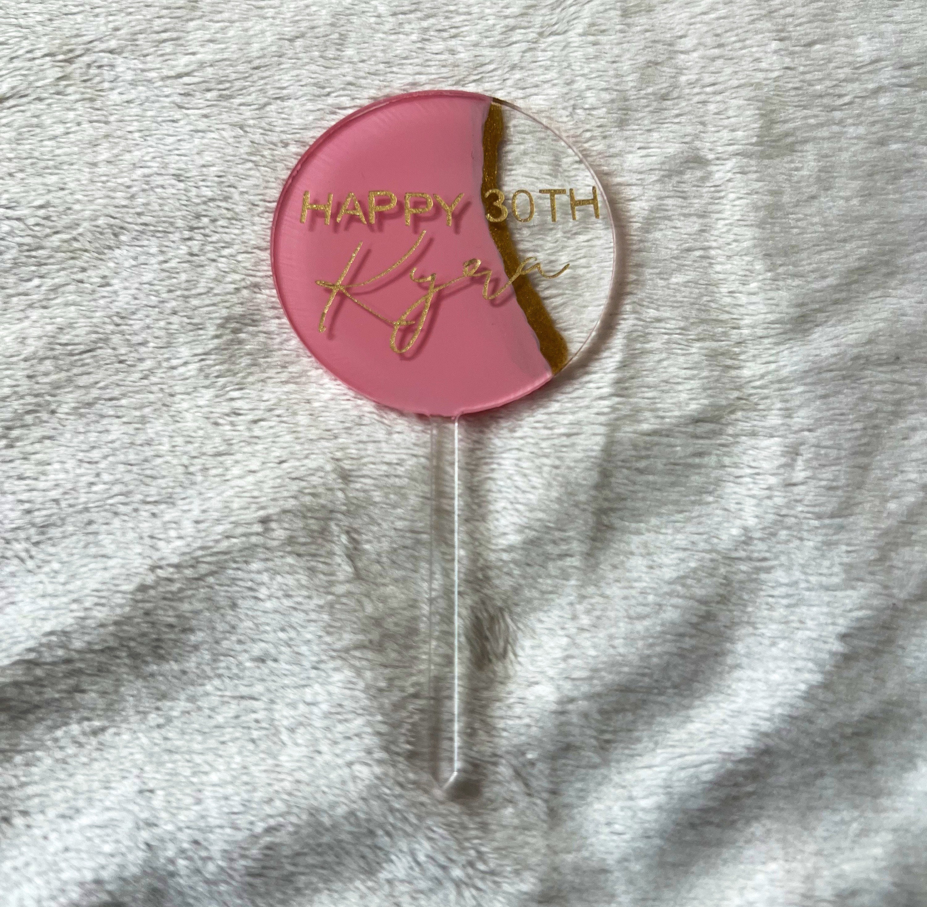 Acrylic Cake Topper/ Acrylic Cupcake Topper / Acrylic Birthday Cake ...