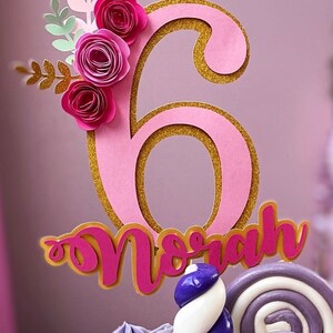 Number cake topper , flower cake topper , name cake topper