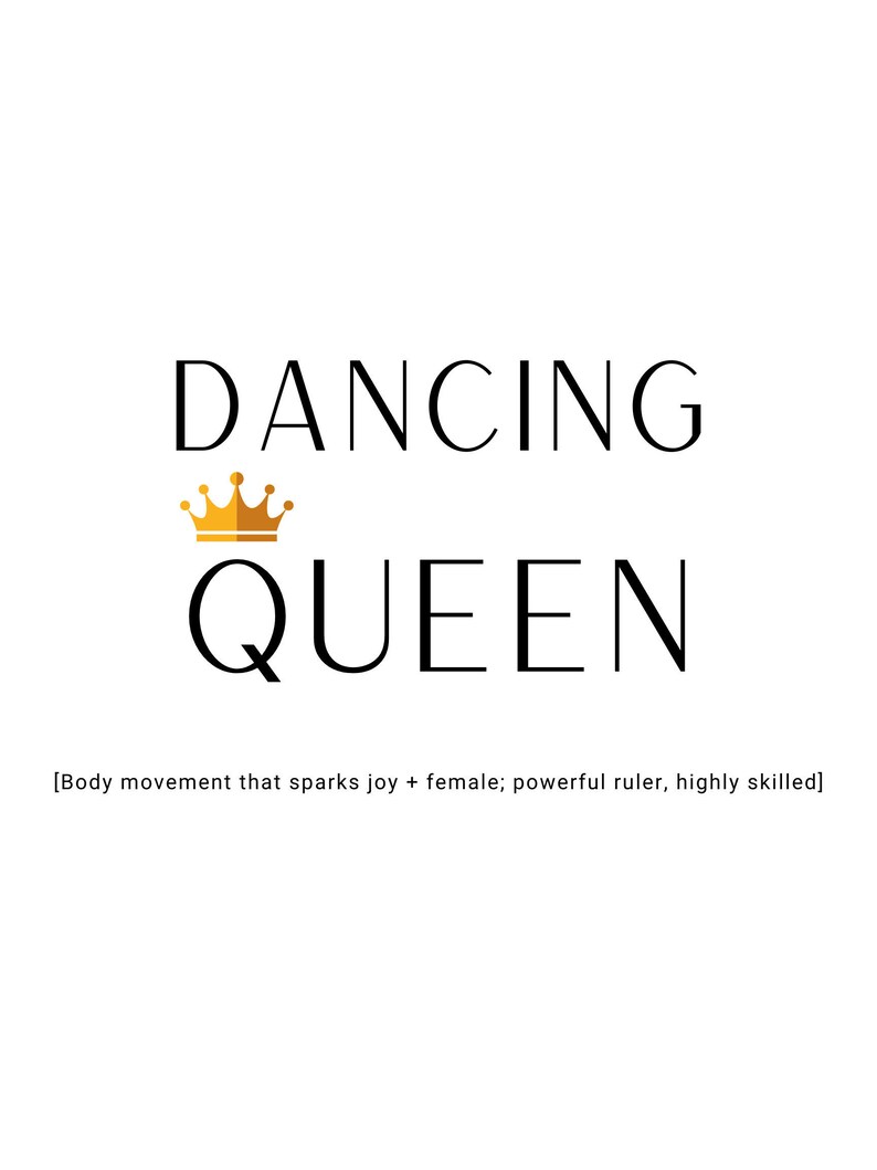 Dancing Queen Printable Poster Etsy