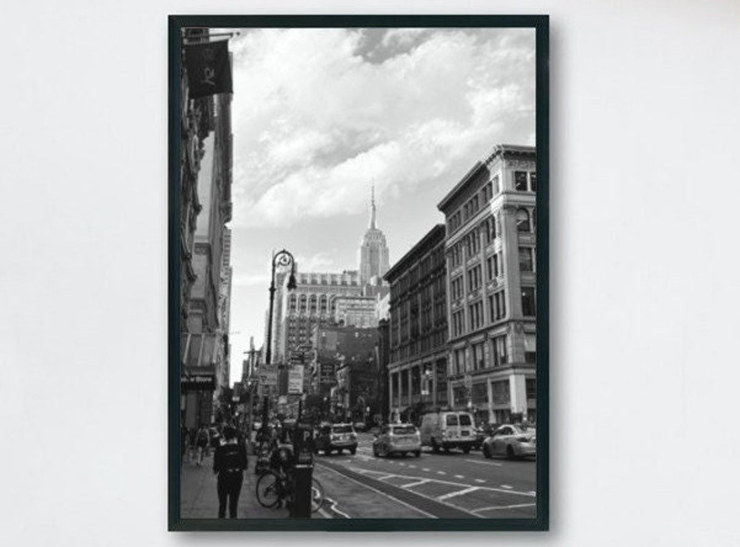 New York City Streets Printable Wall Art | NYC Black and White Photo ...