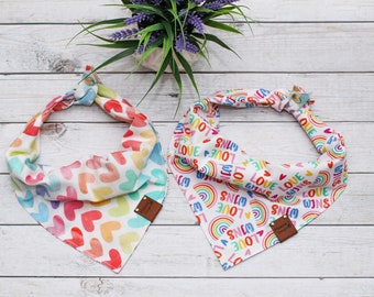 Love Wins - Reversible Dog Bandana, Tie and Snap