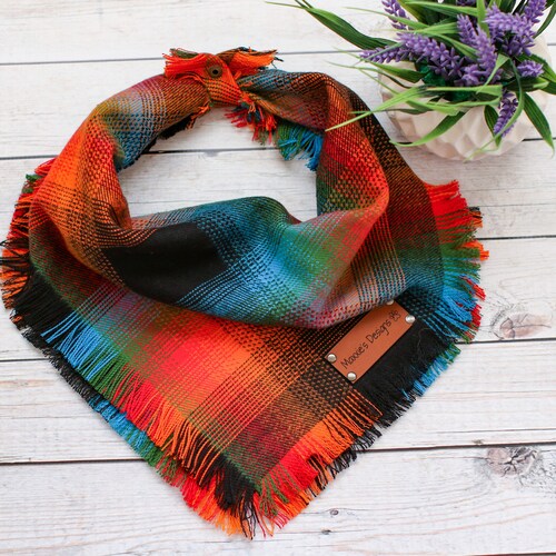 Aztec Taos Southwestern Dog Bandana Frayed Edge Tie and Etsy