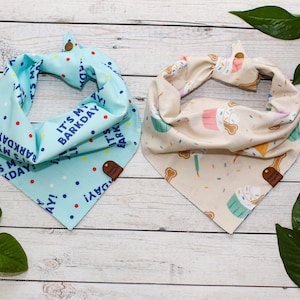 Barkday - Reversible Dog Bandana, Tie and Snap