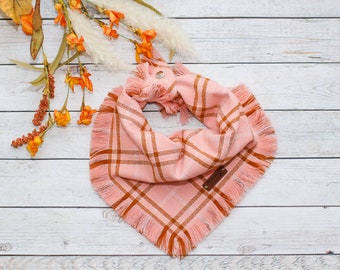 Fall in Love - Dog Bandana, Frayed Edge, Tie and Snap
