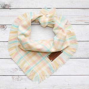 Marshmallow Chicks - Dog Bandana, Frayed Edge, Tie and Snap