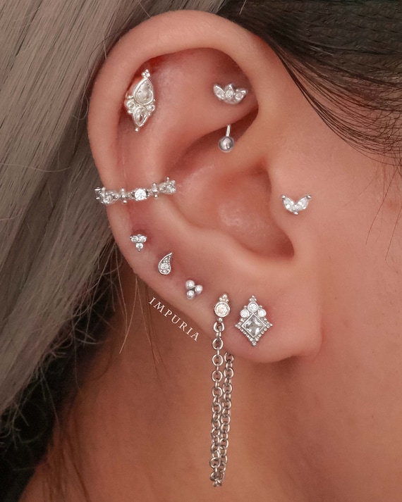 Rook piercing 2024 jewelry surgical steel