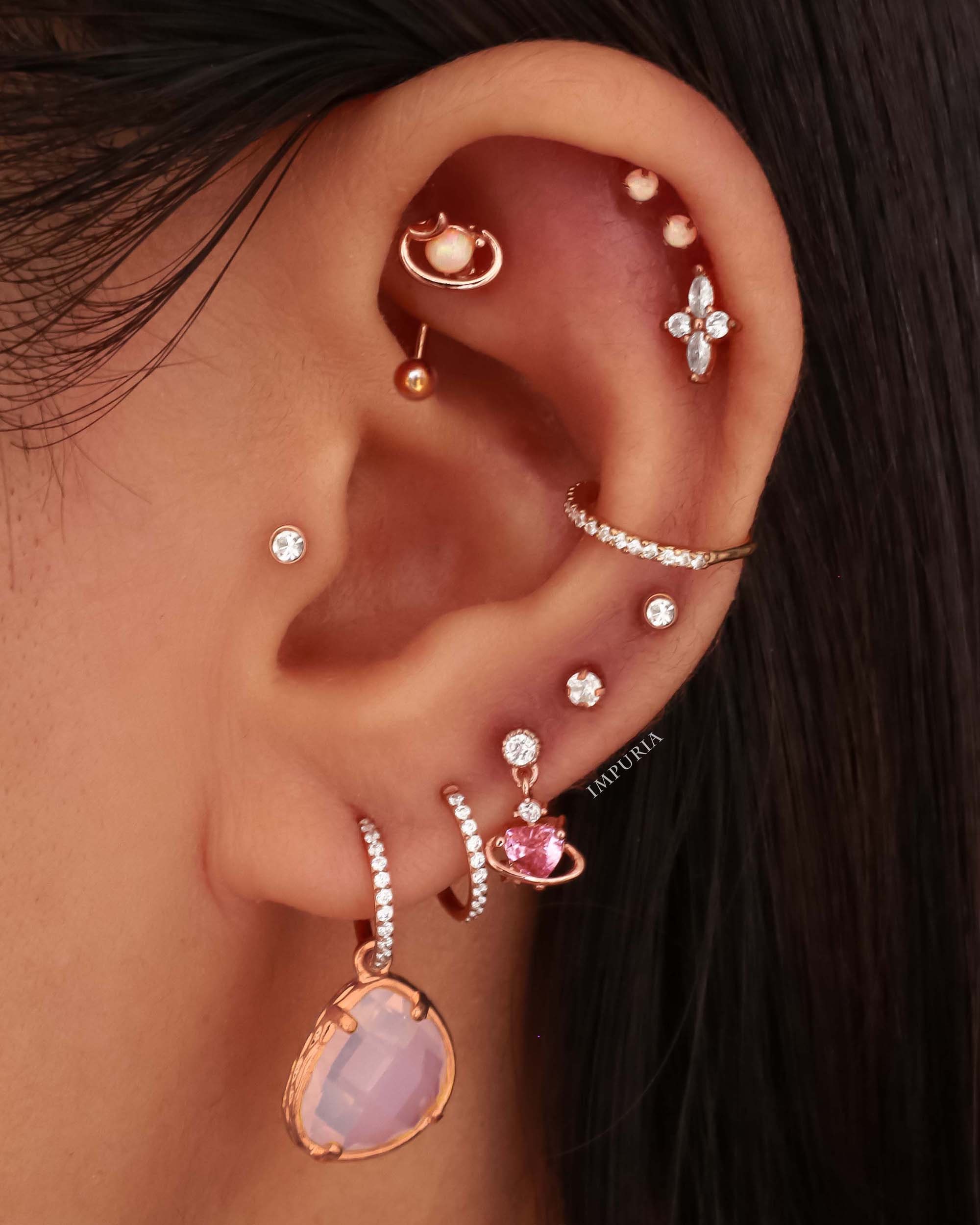 optocht marmeren staal Kraakbeen oorbel Stud Helix piercing tragus bar kraakbeen - Etsy Nederland